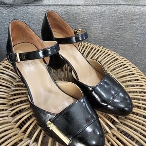 Naturalizer Black Heels with Gold Details